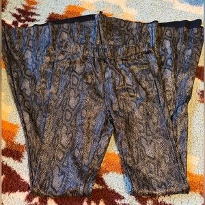 NWT - Black ‘Python’ Knit Flare Pants